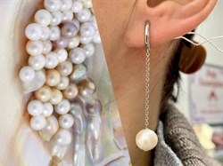 *Серьги Конго Белый Жемчуг д.8*9мм арт. 2.0591.1.m-661 Вес 4,16 г - фото 249458 *Серьги Конго Белый Жемчуг д.8*9мм арт. 2.0591.1.m-661 Вес 4,16 г - фото 249458