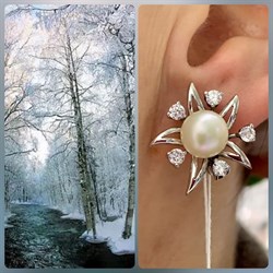 *Серьги Белый Жемчуг д.8*8,5мм арт. 2.0372.0.b-246 Вес 6,13 г - фото 249597 *Серьги Белый Жемчуг д.8*8,5мм арт. 2.0372.0.b-246 Вес 6,13 г - фото 249597