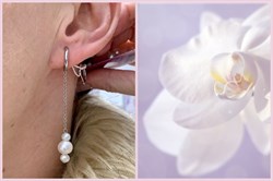 *Серьги Конго Белый Жемчуг д.4*5 д.7*8мм арт. 2.0591.3.m-818 Вес 4,05 г - фото 249637