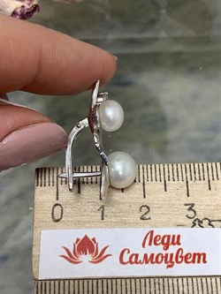 *Серьги Белый Жемчуг д.7*7,5 д.8*8,5мм арт. 2.0412.0.b-051 Вес 6,12 г - фото 250151 *Серьги Белый Жемчуг д.7*7,5 д.8*8,5мм арт. 2.0412.0.b-051 Вес 6,12 г - фото 250151