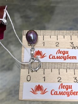 *Кулон Карабин Открывается Черный Жемчуг д.8,5*9мм арт. 3.1112.n.d-871 Вес 1,66 г - фото 250218 *Кулон Карабин Открывается Черный Жемчуг д.8,5*9мм арт. 3.1112.n.d-871 Вес 1,66 г - фото 250218