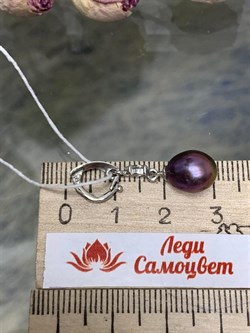 *Кулон Карабин Открывается Черный Жемчуг д.8,5*9мм арт. 3.1112.n.d-871 Вес 1,66 г - фото 250219 *Кулон Карабин Открывается Черный Жемчуг д.8,5*9мм арт. 3.1112.n.d-871 Вес 1,66 г - фото 250219