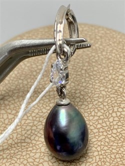 *Кулон Карабин Открывается Черный Жемчуг д.8,5*9мм арт. 3.1112.n.d-888 Вес 1,95 г - фото 250225 *Кулон Карабин Открывается Черный Жемчуг д.8,5*9мм арт. 3.1112.n.d-888 Вес 1,95 г - фото 250225