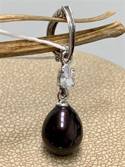 *Кулон Карабин Открывается Черный Жемчуг д.8,5*9мм арт. 3.1112.n.d-956 Вес 1,7 г - фото 250234 *Кулон Карабин Открывается Черный Жемчуг д.8,5*9мм арт. 3.1112.n.d-956 Вес 1,7 г - фото 250234