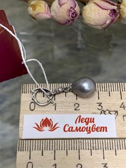 *Кулон Карабин Открывается Серебристый Жемчуг д.8,5*9мм арт. 3.1112.n.d-072 Вес 1,85 г - фото 250241 *Кулон Карабин Открывается Серебристый Жемчуг д.8,5*9мм арт. 3.1112.n.d-072 Вес 1,85 г - фото 250241