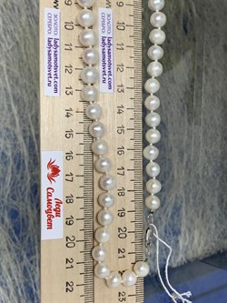 *Ожерелье Перо р.45 д.7*8 д.11,5*12 Белый Жемчуг арт. 9.0232.0.c-668 Вес 37,75 г - фото 250518