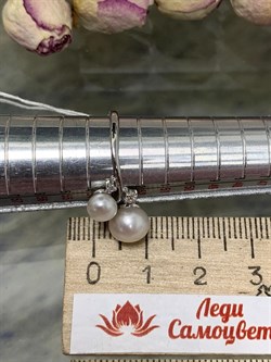 *Кольцо р.17 Белый Жемчуг д.5*5,5 д.7,5*8мм арт. 1.0383.0.b-526 Вес 2,1 г - фото 250551