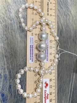 *Ожерелье р.40 д.6*7д.13*15 Белый Жемчуг Барокко арт. 810700470507.040-309 - фото 250974 *Ожерелье р.40 д.6*7д.13*15 Белый Жемчуг Барокко арт. 810700470507.040-309 - фото 250974