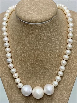 *Ожерелье р.45 д.6*7 д.13*15 Белый Жемчуг Барокко арт. 810700470507.045-316 - фото 250989 *Ожерелье р.45 д.6*7 д.13*15 Белый Жемчуг Барокко арт. 810700470507.045-316 - фото 250989