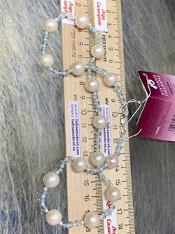 *Ожерелье р.50 д.10*10,5 Белый Жемчуг Голубой Топаз арт. 811000480279.045-798 - фото 251059 *Ожерелье р.50 д.10*10,5 Белый Жемчуг Голубой Топаз арт. 811000480279.045-798 - фото 251059