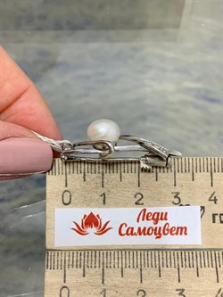 *Брошь Белый Жемчуг д.9*9,5мм арт. 41510201.0.b.000-067 Вес 4,29 г - фото 251283 *Брошь Белый Жемчуг д.9*9,5мм арт. 41510201.0.b.000-067 Вес 4,29 г - фото 251283