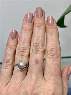 *Кольцо р.16,5 Серебристый Жемчуг д.7,5*8мм арт. 1.0814.0.b-617 Вес 1,76 г - фото 251297 *Кольцо р.16,5 Серебристый Жемчуг д.7,5*8мм арт. 1.0814.0.b-617 Вес 1,76 г - фото 251297