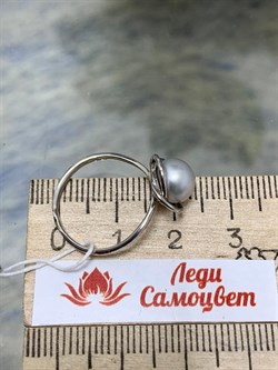 *Кольцо р.16,5 Серебристый Жемчуг д.7,5*8мм арт. 1.0814.0.b-617 Вес 1,76 г - фото 251300 *Кольцо р.16,5 Серебристый Жемчуг д.7,5*8мм арт. 1.0814.0.b-617 Вес 1,76 г - фото 251300