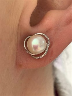 *Серьги Пусеты Белый Жемчуг д.7,5*8мм арт. 2.0814.0.b-338 Вес 2,98 г - фото 251310 *Серьги Пусеты Белый Жемчуг д.7,5*8мм арт. 2.0814.0.b-338 Вес 2,98 г - фото 251310