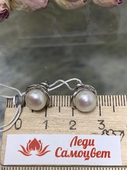 *Серьги Пусеты Белый Жемчуг д.7,5*8мм арт. 2.0814.0.b-338 Вес 2,98 г - фото 251311 *Серьги Пусеты Белый Жемчуг д.7,5*8мм арт. 2.0814.0.b-338 Вес 2,98 г - фото 251311