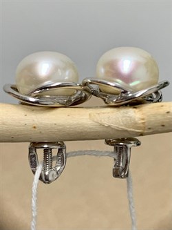 *Серьги Пусеты Белый Жемчуг д.7,5*8мм арт. 2.0814.0.b-338 Вес 2,98 г - фото 251314 *Серьги Пусеты Белый Жемчуг д.7,5*8мм арт. 2.0814.0.b-338 Вес 2,98 г - фото 251314