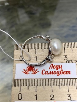 *Кольцо р.19 Белый Жемчуг д.10,5*11мм арт. 1.0441.0.b-254 Вес 3,58 г - фото 251319 *Кольцо р.19 Белый Жемчуг д.10,5*11мм арт. 1.0441.0.b-254 Вес 3,58 г - фото 251319