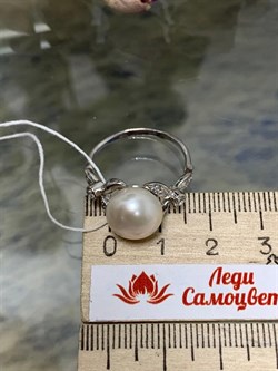 *Кольцо р.19 Белый Жемчуг д.10,5*11мм арт. 1.0441.0.b-254 Вес 3,58 г - фото 251320 *Кольцо р.19 Белый Жемчуг д.10,5*11мм арт. 1.0441.0.b-254 Вес 3,58 г - фото 251320