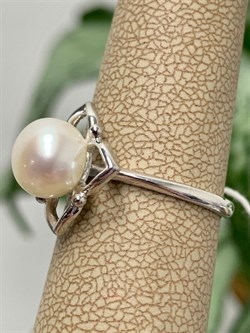 *Кольцо р.17 Белый Жемчуг д.8*8,5мм арт. 1.0329.0.b-148 Вес 2,68 г - фото 251363 *Кольцо р.17 Белый Жемчуг д.8*8,5мм арт. 1.0329.0.b-148 Вес 2,68 г - фото 251363