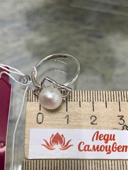 *Кольцо р.17 Белый Жемчуг д.8*8,5мм арт. 1.0329.0.b-148 Вес 2,68 г - фото 251367 *Кольцо р.17 Белый Жемчуг д.8*8,5мм арт. 1.0329.0.b-148 Вес 2,68 г - фото 251367