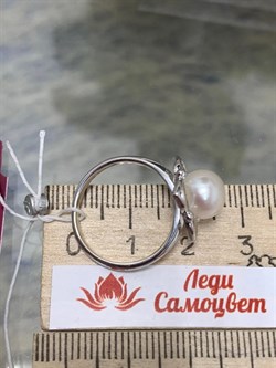 *Кольцо р.17 Белый Жемчуг д.8*8,5мм арт. 1.0329.0.b-148 Вес 2,68 г - фото 251368 *Кольцо р.17 Белый Жемчуг д.8*8,5мм арт. 1.0329.0.b-148 Вес 2,68 г - фото 251368