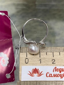 *Кольцо р.17,5 Белый Жемчуг д.9*9,5мм арт. 1.0311.0.b-816 Вес 3,13 г - фото 251405 *Кольцо р.17,5 Белый Жемчуг д.9*9,5мм арт. 1.0311.0.b-816 Вес 3,13 г - фото 251405