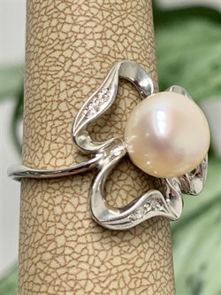 *Кольцо р.17,5 Белый Жемчуг д.9*9,5мм арт. 1.0311.0.b-816 Вес 3,13 г - фото 251407 *Кольцо р.17,5 Белый Жемчуг д.9*9,5мм арт. 1.0311.0.b-816 Вес 3,13 г - фото 251407