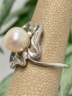 *Кольцо р.17,5 Белый Жемчуг д.9*9,5мм арт. 1.0311.0.b-816 Вес 3,13 г - фото 251408 *Кольцо р.17,5 Белый Жемчуг д.9*9,5мм арт. 1.0311.0.b-816 Вес 3,13 г - фото 251408