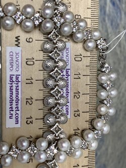 *Колье р.45 Белый Жемчуг д.6*6,5мм арт. 6.0388.0.b-566 Вес 64,53 г - фото 251430 *Колье р.45 Белый Жемчуг д.6*6,5мм арт. 6.0388.0.b-566 Вес 64,53 г - фото 251430