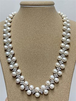 *Колье р.45 Белый Жемчуг д.6*6,5мм арт. 6.0388.0.b-566 Вес 64,53 г - фото 251431 *Колье р.45 Белый Жемчуг д.6*6,5мм арт. 6.0388.0.b-566 Вес 64,53 г - фото 251431