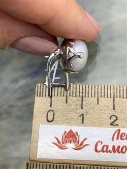 *Серьги Белый Жемчуг д.10*10,5мм арт. 2.0090.0.b-278 Вес 6,37 г - фото 251460