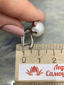 *Серьги Белый Жемчуг д.10*10,5мм арт. 2.0091.0.b-745 Вес 6,22 г - фото 251478 *Серьги Белый Жемчуг д.10*10,5мм арт. 2.0091.0.b-745 Вес 6,22 г - фото 251478