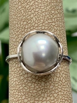 *Кольцо р.19 Серебристый Жемчуг д.10,5*11мм арт. 1.0093.0.b-461 Вес 3,03 г - фото 251483 *Кольцо р.19 Серебристый Жемчуг д.10,5*11мм арт. 1.0093.0.b-461 Вес 3,03 г - фото 251483