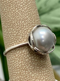 *Кольцо р.19 Серебристый Жемчуг д.10,5*11мм арт. 1.0093.0.b-461 Вес 3,03 г - фото 251485 *Кольцо р.19 Серебристый Жемчуг д.10,5*11мм арт. 1.0093.0.b-461 Вес 3,03 г - фото 251485