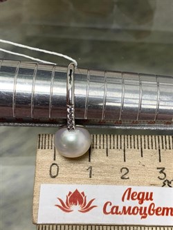 *Кольцо р.17,5 Белый Жемчуг д.10*10,5мм арт. 1.0815.0.b-779 Вес 2,8 г - фото 251530