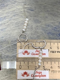 *Серьги Конго Белый Жемчуг д.4*5мм арт. 2.0591.5.m-603 Вес 3,29 г - фото 251693