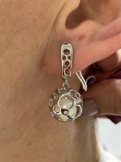 *Серьги Лунария Белый Жемчуг д.7*7,5мм арт. 2.0744.a.m-173 Вес 6,99 г - фото 251827 *Серьги Лунария Белый Жемчуг д.7*7,5мм арт. 2.0744.a.m-173 Вес 6,99 г - фото 251827