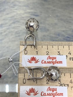 *Серьги Лунария Белый Жемчуг д.7*7,5мм арт. 2.0744.a.m-173 Вес 6,99 г - фото 251829 *Серьги Лунария Белый Жемчуг д.7*7,5мм арт. 2.0744.a.m-173 Вес 6,99 г - фото 251829