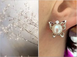 *Серьги Белый Жемчуг д.8*8,5мм арт. 2151409b-231 Вес 4,7 г - фото 252101 *Серьги Белый Жемчуг д.8*8,5мм арт. 2151409b-231 Вес 4,7 г - фото 252101