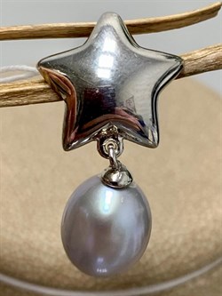 *Кулон Серебристый Жемчуг д.8,5*9мм арт. 3.0698.0.d-726 Вес 2,64 г - фото 252174 *Кулон Серебристый Жемчуг д.8,5*9мм арт. 3.0698.0.d-726 Вес 2,64 г - фото 252174