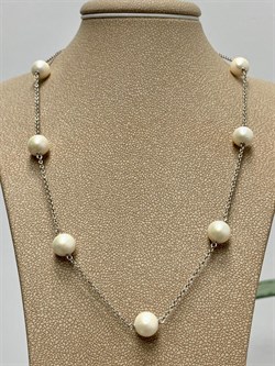 *Ожерелье р.40 Белый Жемчуг д.7,5*8мм арт. 6.0007.d.f-996 Вес 7,89 г - фото 252224 *Ожерелье р.40 Белый Жемчуг д.7,5*8мм арт. 6.0007.d.f-996 Вес 7,89 г - фото 252224