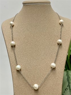 *Ожерелье р.40 Белый Жемчуг д.7,5*8мм арт. 6.0007.d.f-996 Вес 7,89 г - фото 252228 *Ожерелье р.40 Белый Жемчуг д.7,5*8мм арт. 6.0007.d.f-996 Вес 7,89 г - фото 252228