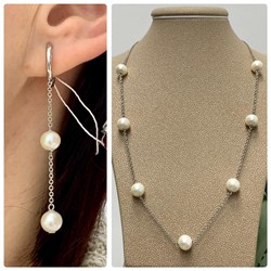 *Ожерелье р.50 Белый Жемчуг д.7,5*8мм арт. 6.0007.d.f-655 Вес 8,15 г - фото 252508 *Ожерелье р.50 Белый Жемчуг д.7,5*8мм арт. 6.0007.d.f-655 Вес 8,15 г - фото 252508