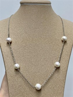 *Ожерелье р.50 Белый Жемчуг д.7,5*8мм арт. 6.0005.d.f-457 Вес 6,28 г - фото 252648 *Ожерелье р.50 Белый Жемчуг д.7,5*8мм арт. 6.0005.d.f-457 Вес 6,28 г - фото 252648