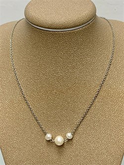 *Ожерелье р.40 Белый Жемчуг д.4*5 д.6*7мм арт. 6.U003.d.f-644 Вес 3,39 г - фото 252756 *Ожерелье р.40 Белый Жемчуг д.4*5 д.6*7мм арт. 6.U003.d.f-644 Вес 3,39 г - фото 252756