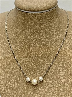 *Ожерелье р.40 Белый Жемчуг д.4*5 д.6*7мм арт. 6.U003.d.f-644 Вес 3,39 г - фото 252763 *Ожерелье р.40 Белый Жемчуг д.4*5 д.6*7мм арт. 6.U003.d.f-644 Вес 3,39 г - фото 252763