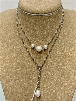 *Ожерелье р.45 Белый Жемчуг д.4*5 д.6*7мм арт. 6.U003.d.f-682 Вес 3,64 г - фото 252810 *Ожерелье р.45 Белый Жемчуг д.4*5 д.6*7мм арт. 6.U003.d.f-682 Вес 3,64 г - фото 252810