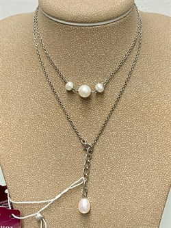 *Ожерелье р.45 Белый Жемчуг д.4*5 д.6*7мм арт. 6.U003.d.f-682 Вес 3,64 г - фото 252811 *Ожерелье р.45 Белый Жемчуг д.4*5 д.6*7мм арт. 6.U003.d.f-682 Вес 3,64 г - фото 252811