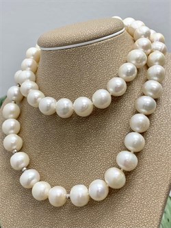 *Ожерелье р.55 д.9*10 Белый Жемчуг арт. 811000540109.055-124 - фото 252904