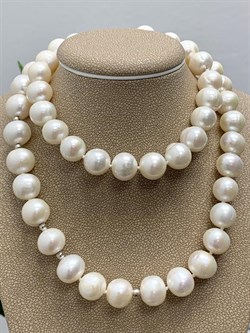 *Ожерелье р.55 д.9*10 Белый Жемчуг арт. 811000540109.055-124 - фото 252905
